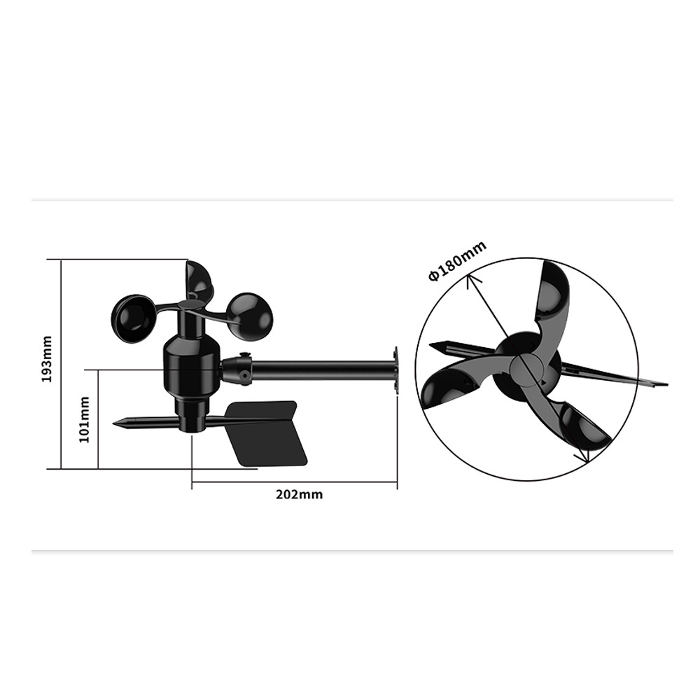 OSA Highly Accurate Smart Integrated Wind Speed And Wind Direction Monitoring Sensor Meter Gauge Device For Marine Terrestrial