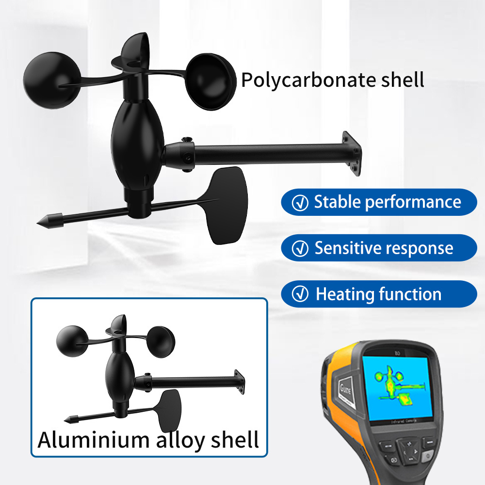 OSA Variety Of Outputs RS485 SDI12 Integrated Wind Speed And Direction Sensors Meter With Multiple Styles Of Connecting Rods