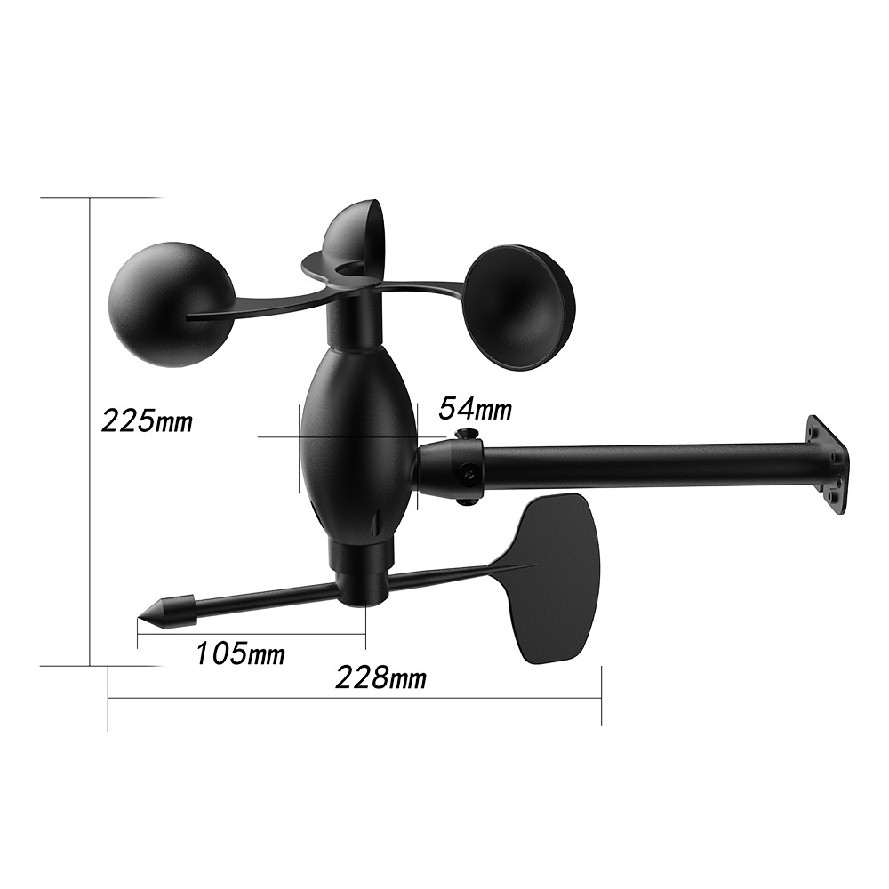 OSA Variety Of Outputs RS485 SDI12 Integrated Wind Speed And Direction Sensors Meter With Multiple Styles Of Connecting Rods