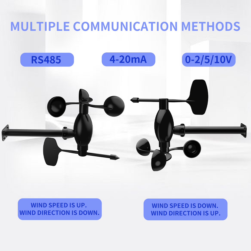 OSA Variety Of Outputs RS485 SDI12 Integrated Wind Speed And Direction Sensors Meter With Multiple Styles Of Connecting Rods