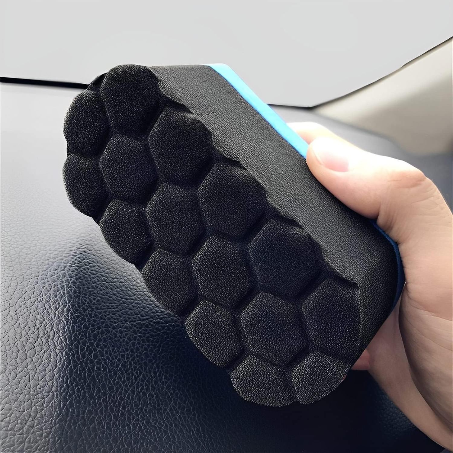 Superior Auto Sauce Detailing Easy Grip Soft Hex Logic Car Tire Shine/Dressing Applicator Pads Cleaning Foam Sponge