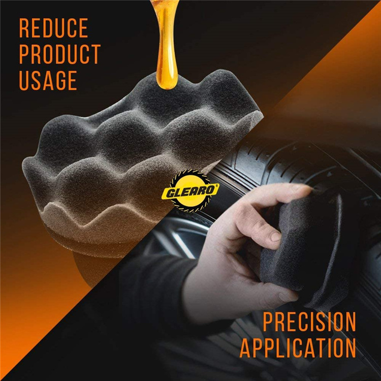 Durable Tire  Applicator Dressing Pad Car Detailing Foam Sponge Tire Cleaner Sponge  Tire Dressing Applicator