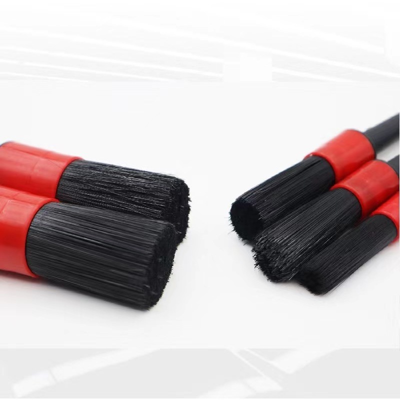 Car Detailing Wash Brush Kit Cleaning Boar Hair Brush Auto Detail Tools Product 5 Pcs Wheel Dashboard Car Accessories