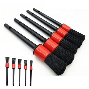 Car Detailing Wash Brush Kit Cleaning Boar Hair Brush Auto Detail Tools Product 5 Pcs Wheel Dashboard Car Accessories