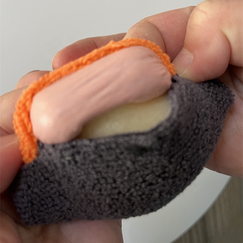 Hot selling Ceramic Car Coating Applicator Sponge with Plastic Barrier to Reduce Product Waste Microfiber Applicators