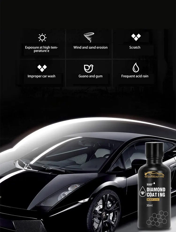 10H Diamond Nano Liquid Scratch Protection Coating High Gloss Hydrophobic Car Ceramic Coating