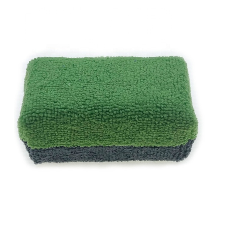 Hot selling Ceramic Car Coating Applicator Sponge with Plastic Barrier to Reduce Product Waste Microfiber Applicators