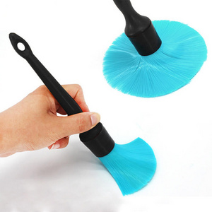 25 cm Long Handle Plastic Brush Polyester Bristles Car Detailing Brush for Auto Engine Cleaning