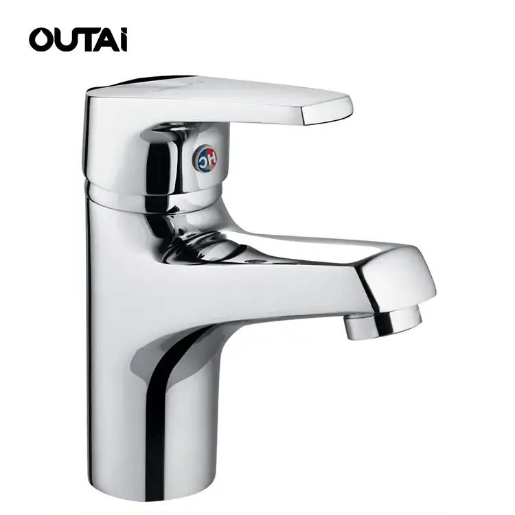 Custom design square type cold hot water bathroom basin faucet import