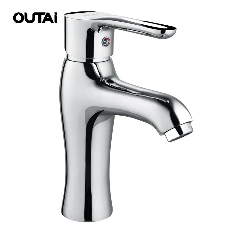 Custom design square type cold hot water bathroom basin faucet import