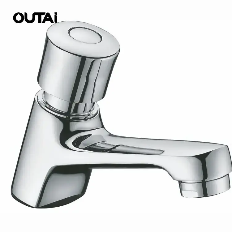 Bathroom accessories water saving push button auto stop self closing time-delay faucet tap water