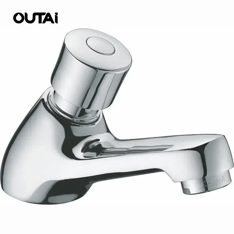 Bathroom accessories water saving push button auto stop self closing time-delay faucet tap water