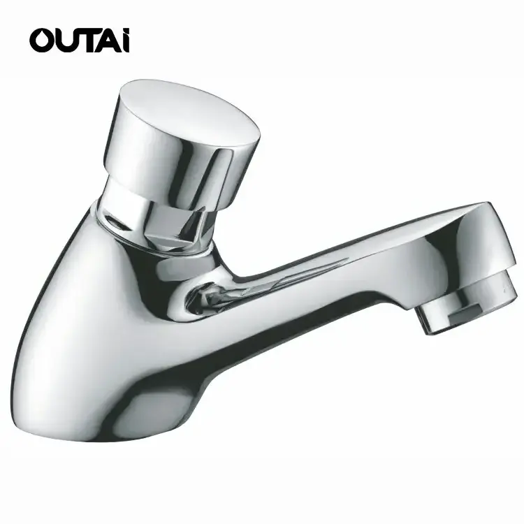 Bathroom accessories water saving push button auto stop self closing time-delay faucet tap water