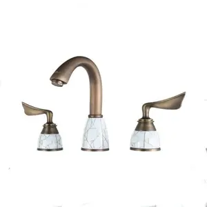 Bathroom Sanitary Ware Antique Bronze Color Upc Brass Sink Vintage Basin Faucet