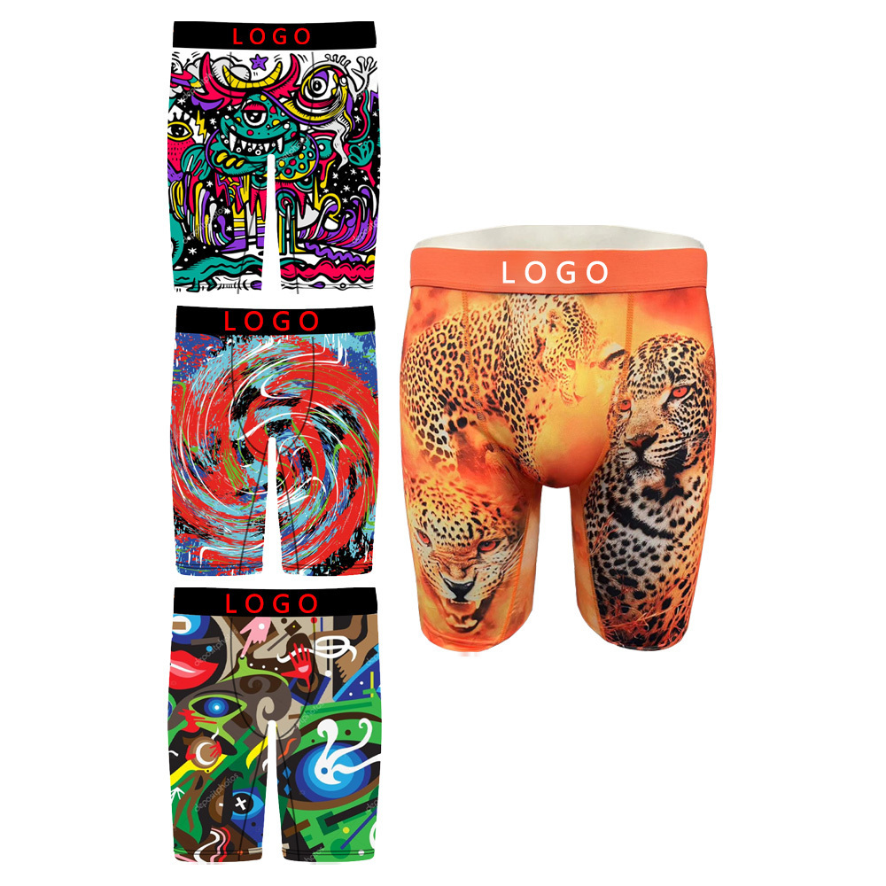 OEM Custom Printed men's cotton boxers homme Breathable Hot Selling Underwear custom boxer Briefs