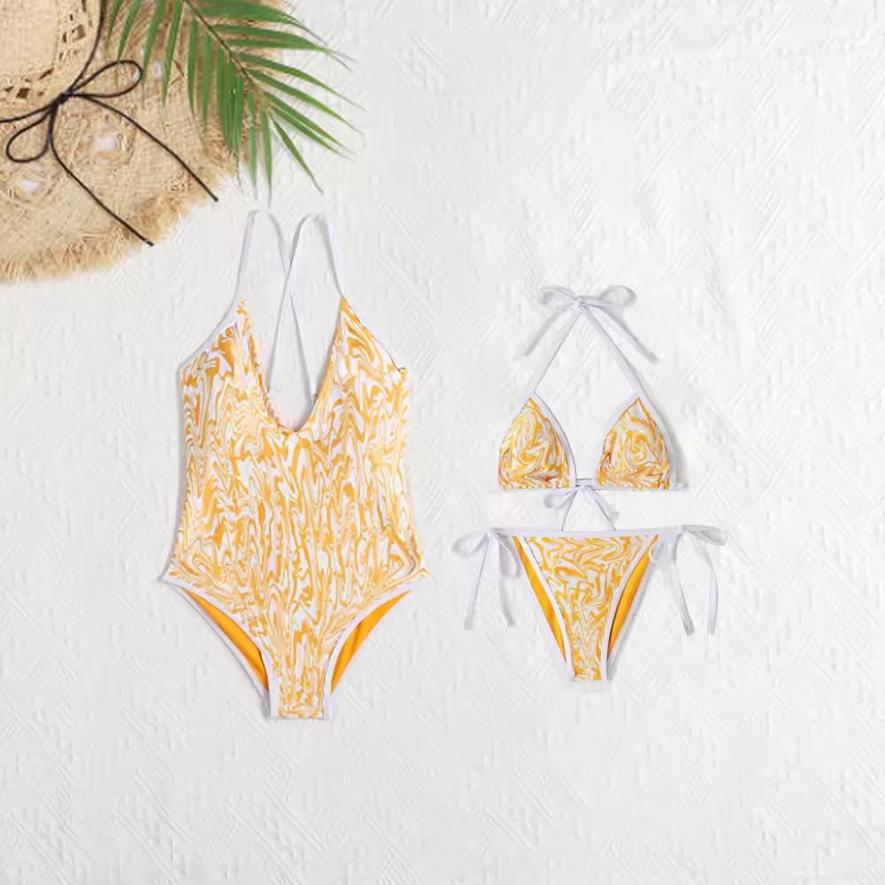 Famous Luxury Designer Swimsuits Two Piece Sexy Print Bikini Brand Swimwear Set