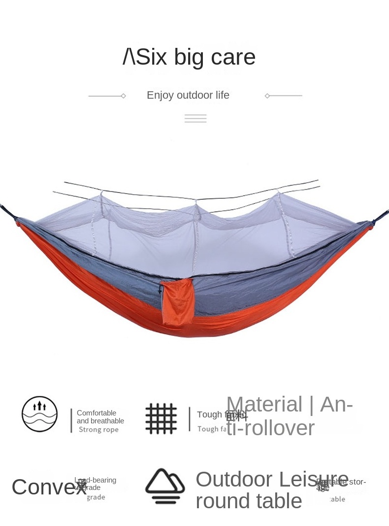 Outdoor Canvas Hammock Bed Folding Double Hanging Nylon Wholesale Swing Portable Camping Hammocks