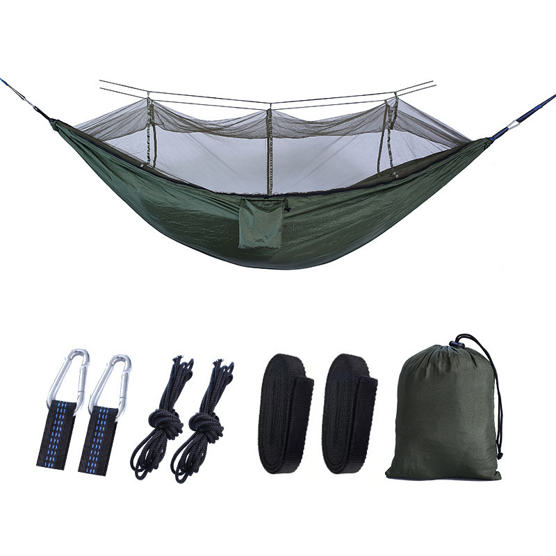 Outdoor Canvas Hammock Bed Folding Double Hanging Nylon Wholesale Swing Portable Camping Hammocks