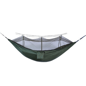 Outdoor Canvas Hammock Bed Folding Double Hanging Nylon Wholesale Swing Portable Camping Hammocks