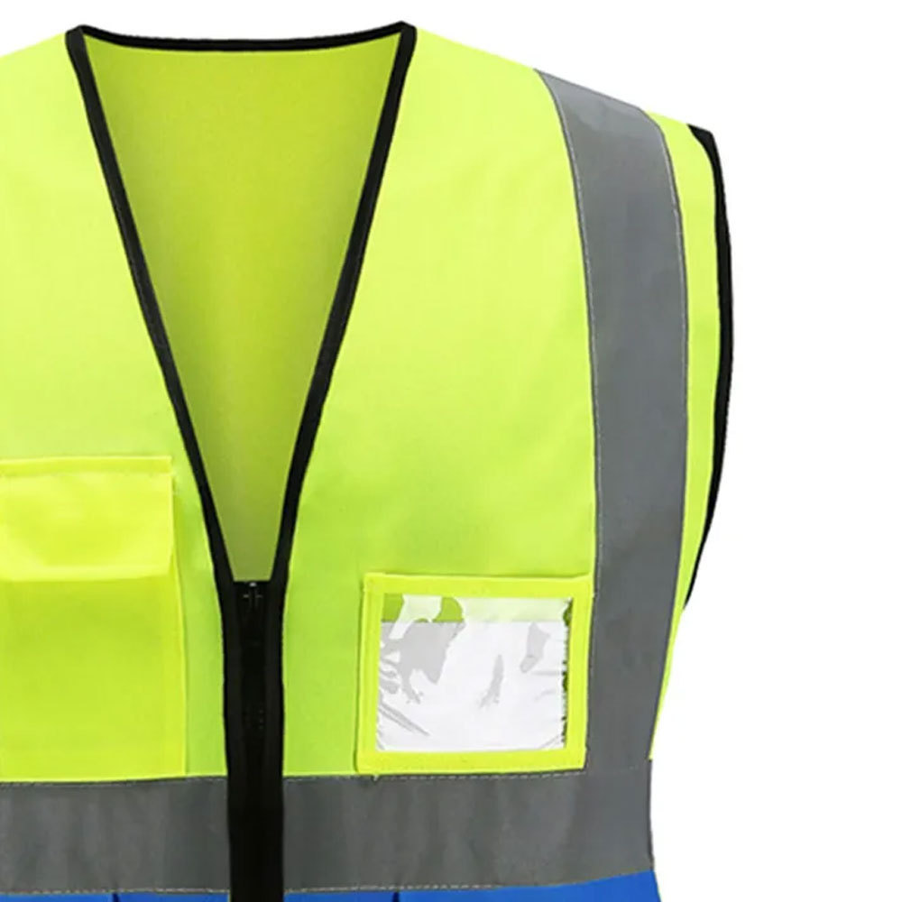 New Custom Design Working Wear Factory Construction Safety Vest / OEM Service Reflective Vest With Pockets