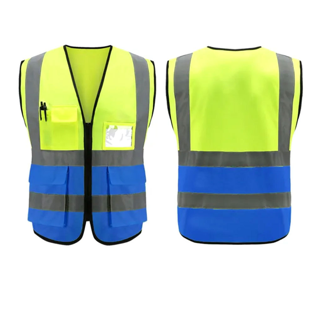 New Custom Design Working Wear Factory Construction Safety Vest / OEM Service Reflective Vest With Pockets