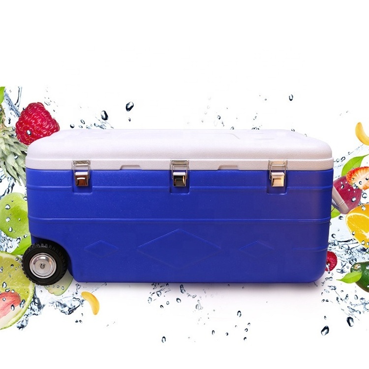 Picnic  Fishing And Boating Ice Chest Cooler Tackle Keep Fresh Hard Cooler Lunch Box With Lock Wheel