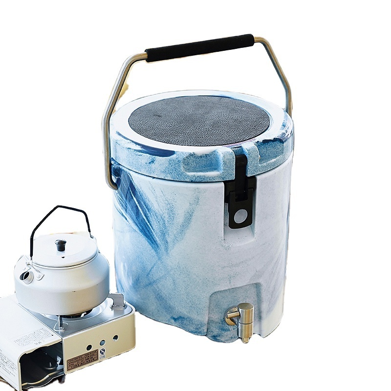 Outdoor Plastic Round Cooler Tan Rotomolded 8L Water Cooler