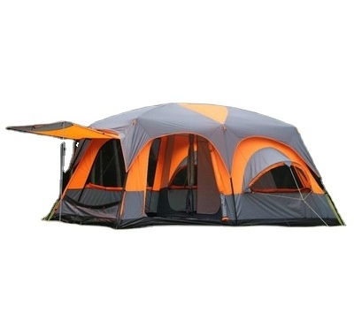 Family Camping large-scale tent 2 bedroom 1 living room camping rain-proof sunscreen ventilation multi-person outdoor tent