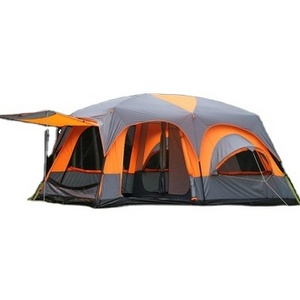 Family Camping large-scale tent 2 bedroom 1 living room camping rain-proof sunscreen ventilation multi-person outdoor tent