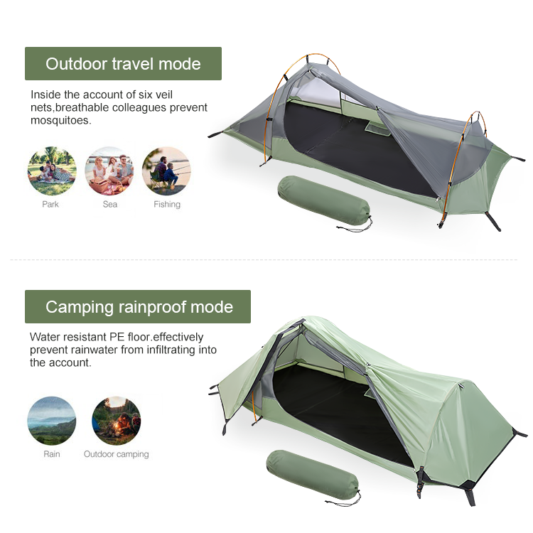 Waterproof Hiking Backpacking  bivy swag tents camping outdoor lightweight 1 person tent