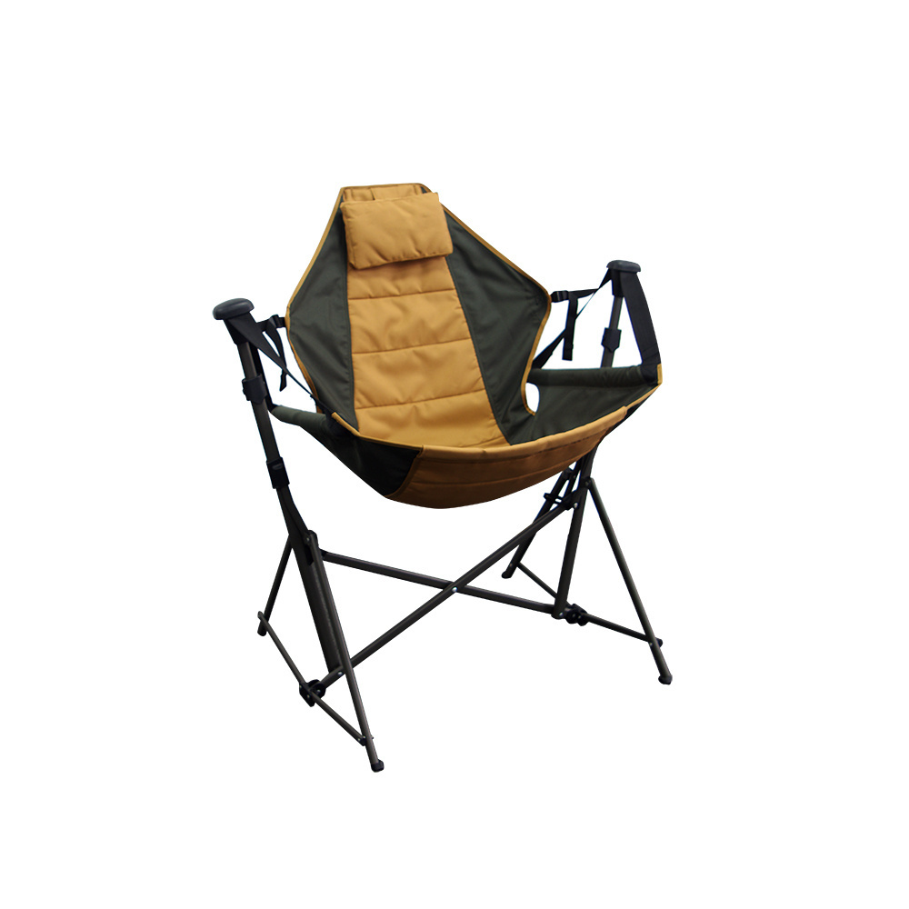 Factory Outdoor Portable Moon Chair Foldable Beach Chair Hammock Folding Camping Chair For Adults