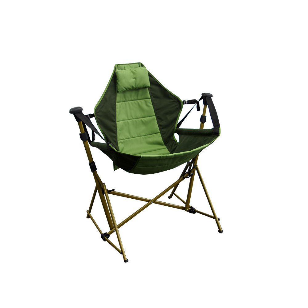 Factory Outdoor Portable Moon Chair Foldable Beach Chair Hammock Folding Camping Chair For Adults