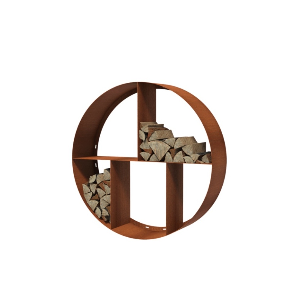 Corten Steel Wood round Chimeneas Durable Outdoor Firepit and Wood  Solution