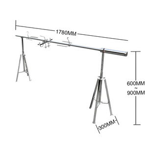 HDSO1 Stainless Steel Portable Rotisserie Grill Spit Tripod Camping Roaster BBQ Grill