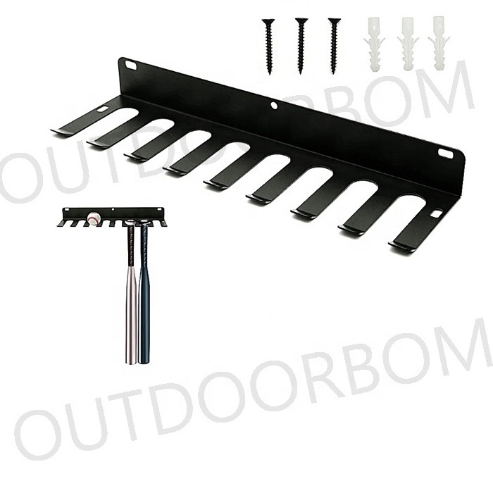 The Wall Mounted Baseball Bat Holder Storage Rack Metal Baseball Softball Bat Hanger Racks