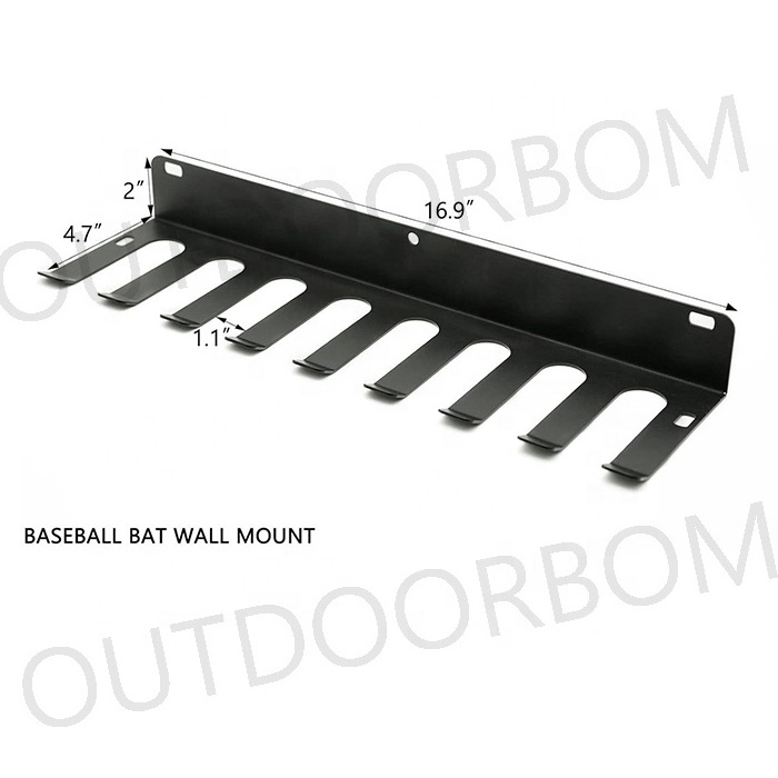 The Wall Mounted Baseball Bat Holder Storage Rack Metal Baseball Softball Bat Hanger Racks