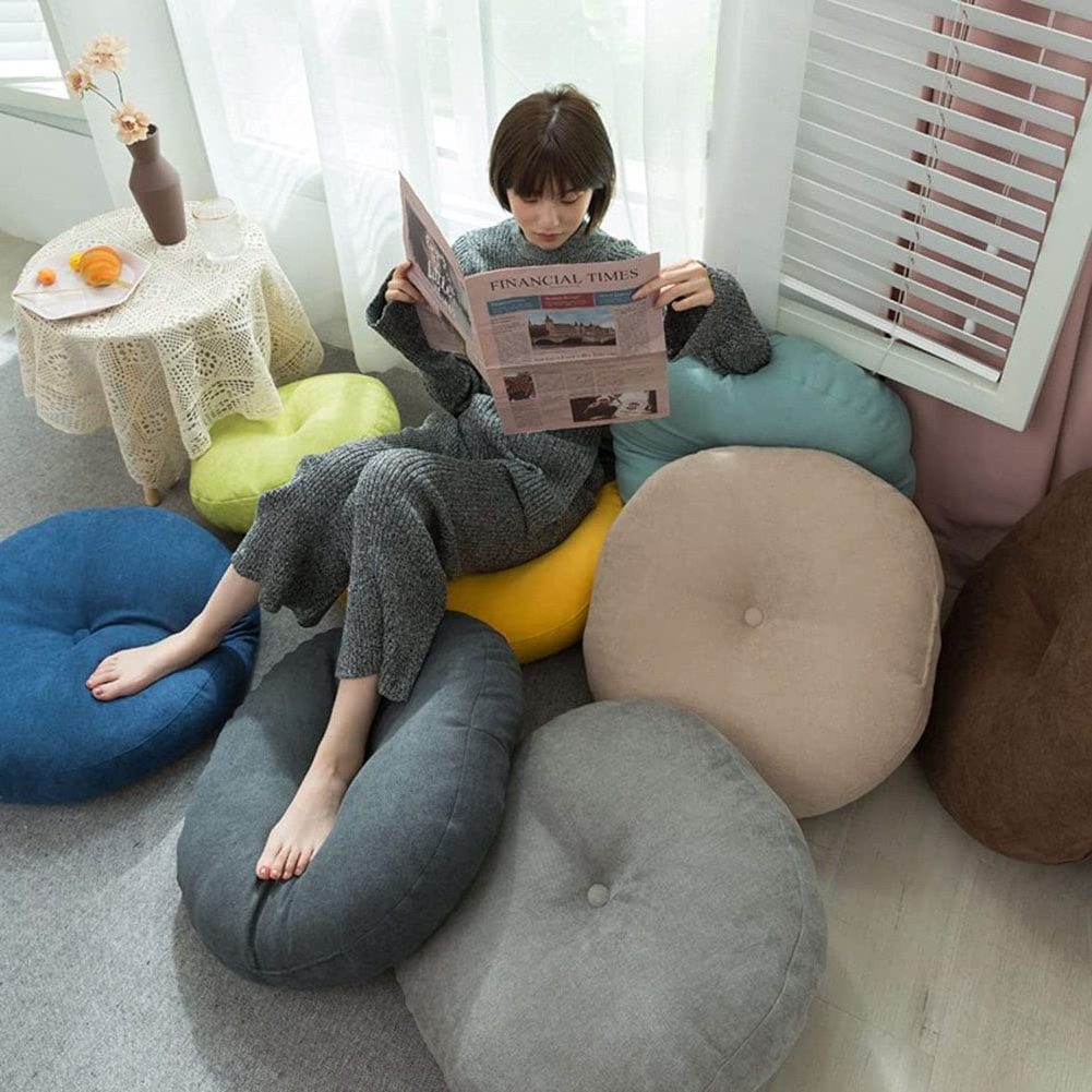 Round Decor Chair Cushions Floor Pillow Round Soft Cotton Futon Chair Pad Tatami Cushion Indoor Hammock Chair