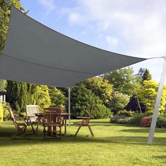 Sun Shades Outdoor Waterproof 12Ft x 16Ft, 95% UV Block Sun Shade Sails Canopy Rectangle Shade Awnings Cloth for Patio Backyard