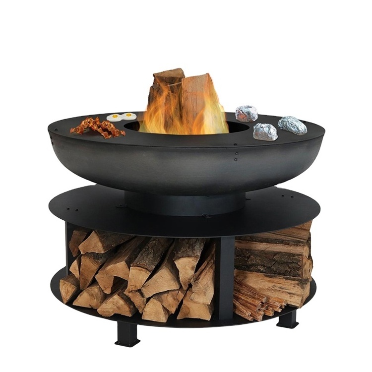 High Quality Bbq Round Table Grill Outdoor Bonfires Wood-Burning Fire Pit