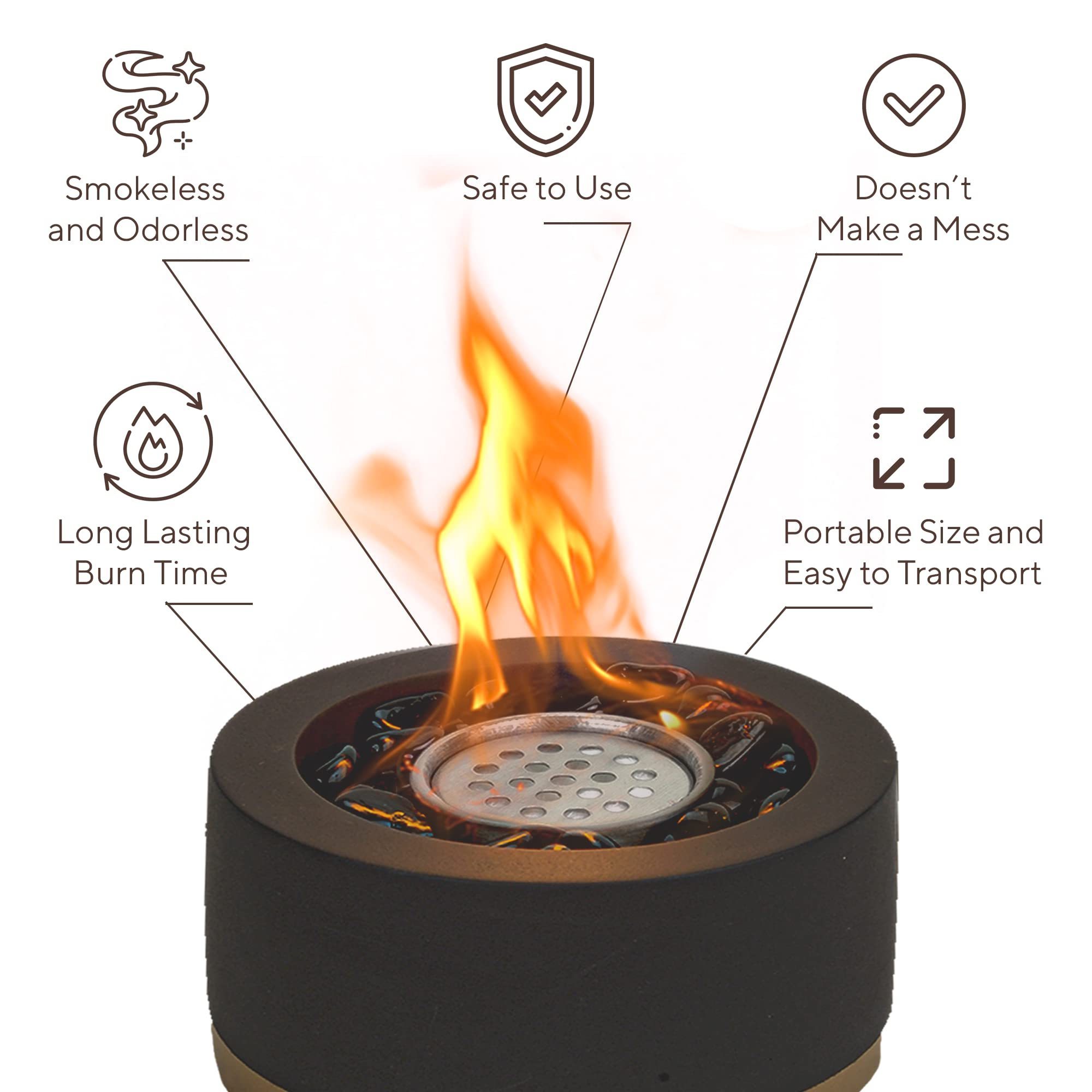 Smores Maker Indoor Mini Tabletop Fireplace Portable Small Firepit Smores Maker Table Top Fire Pit