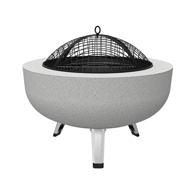 Heavy Duty Large Outdoor Firepit Bbq Grill Patio Heater Camping Mgo Brazier Fire Pit With Underframe