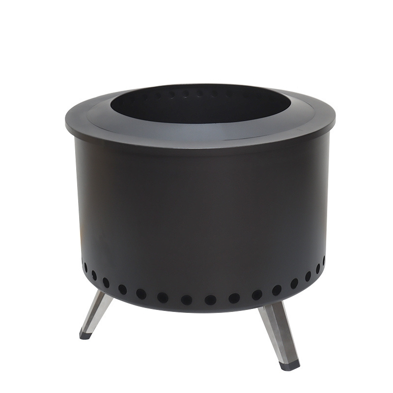 Oem Outdoor Camping Smokeless Corten Steel Fire Pit Patio Stove Round Wood Burning Fire Pit With Leg