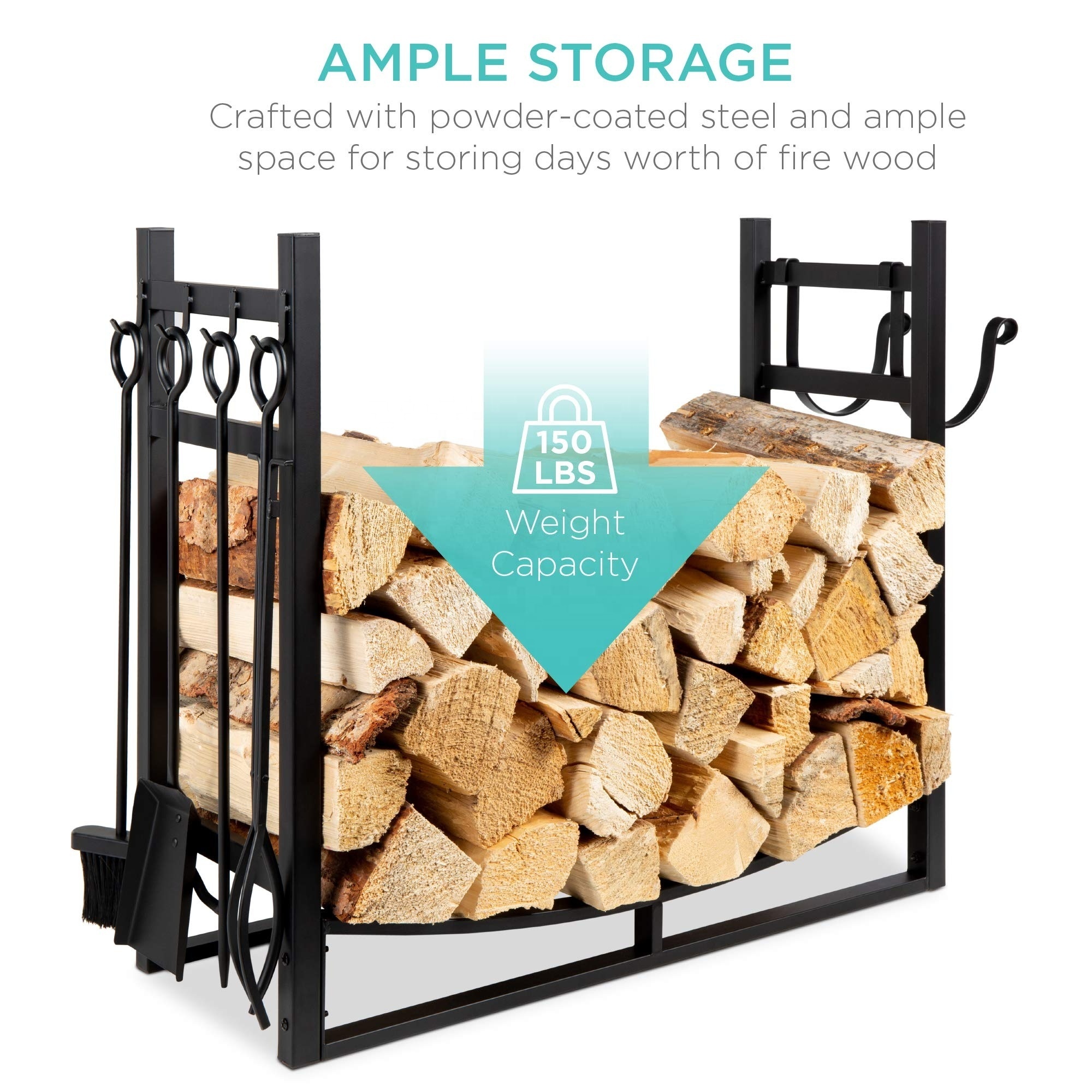 firewood rack  fireplace accessories poker brush shovles tongs log holders carries indoor firewood storage racks for fire pit