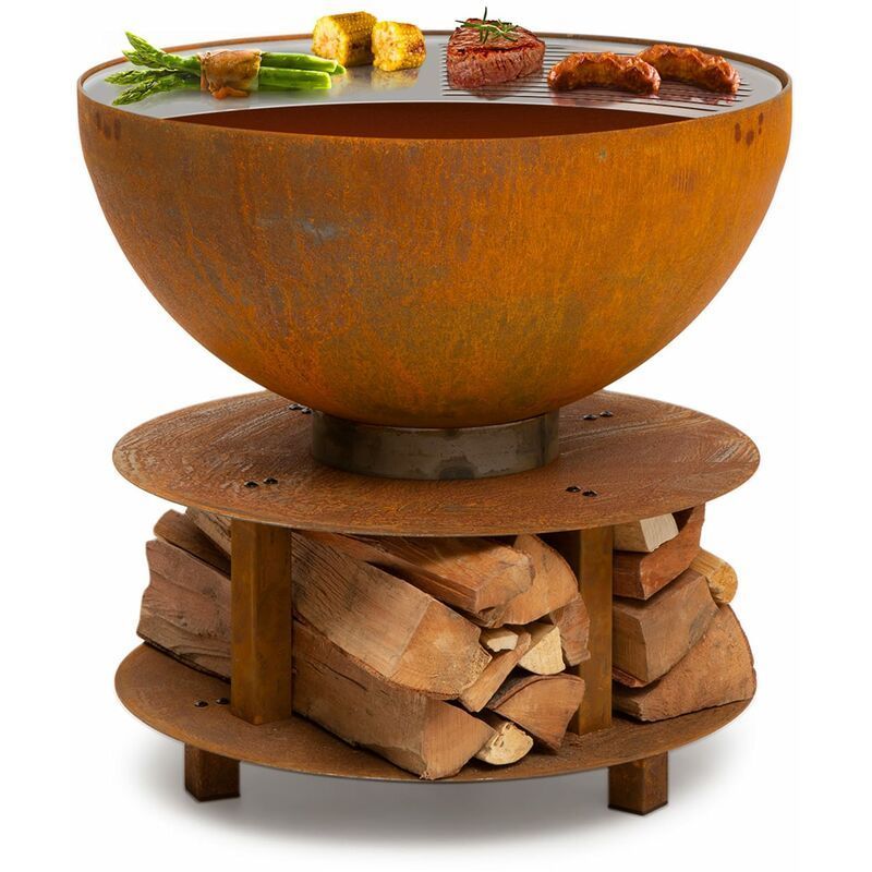 BBQ Brazier Outdoor Corten Steel Iron Fire Pit Bbq Brazier Rust Corten Steel Firepit Steel Bowl Barbecue Fire Pits