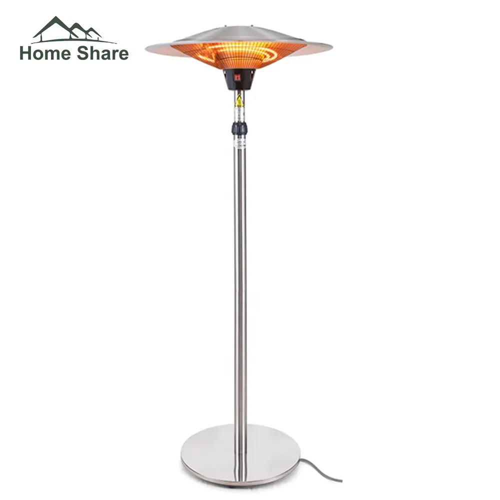 Heavy Aluminum Base Design Electric Standing Patio Heater Zweifarbig Infrared Heater