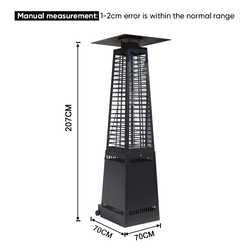 Patio Heater Freestanding Wood Pellet Burning Stove Flame Heater Outdoor Pellet Heater