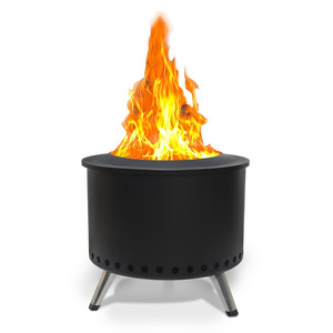 Oem Outdoor Camping Smokeless Corten Steel Fire Pit Patio Stove Round Wood Burning Fire Pit With Leg