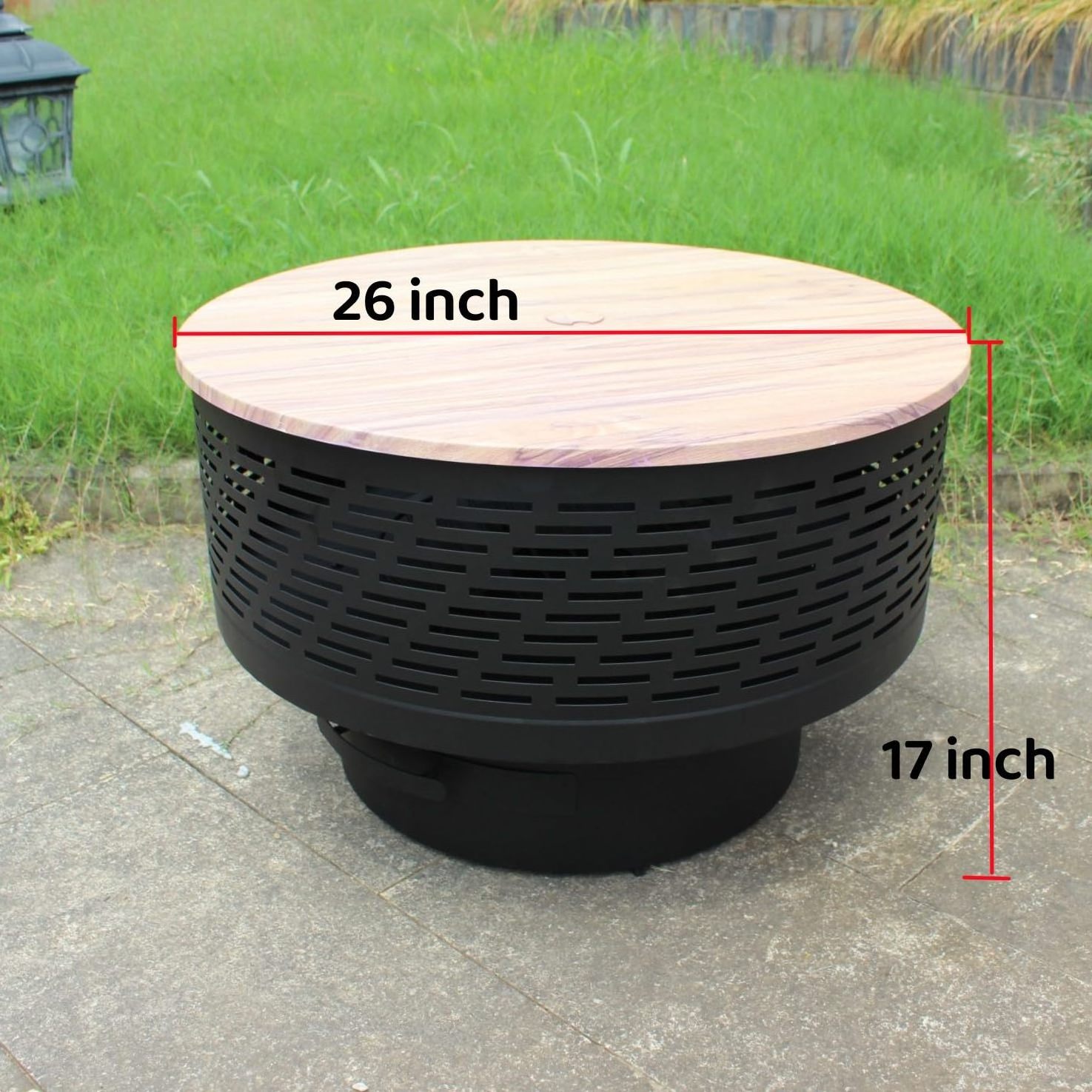 Outside Waterproof Cover Wood Burning Fire Pits with Grill & Lid