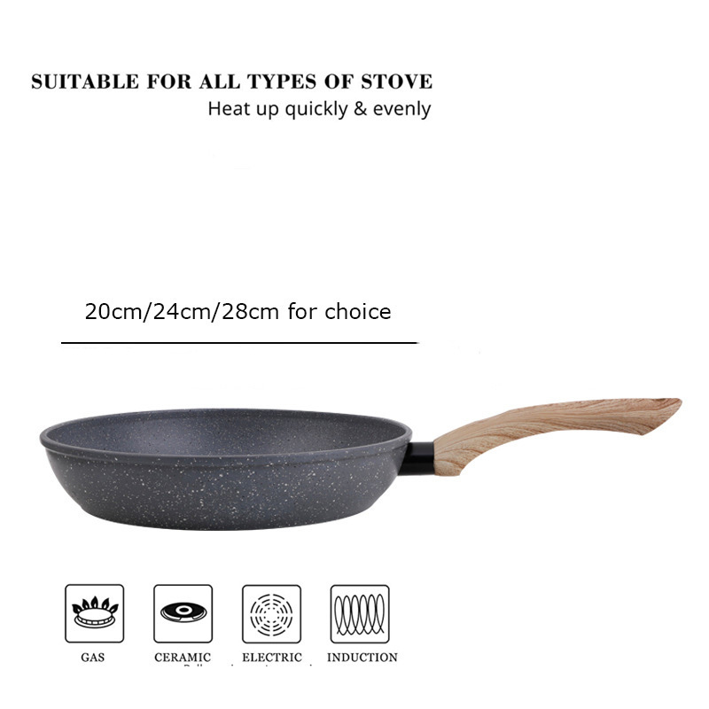 11 Inch Granite Ceramic Nonstick Frying Pan Nonstick Skillet Anti-Warp Non Toxic PTFE APEO PFOA Free Nonstick Pan