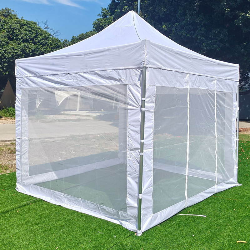 3x3 Canopy Display Pop Up Screen Advertising Market Camping Large 3x3 Gazebo Trade Show Tent With Mosquito Net